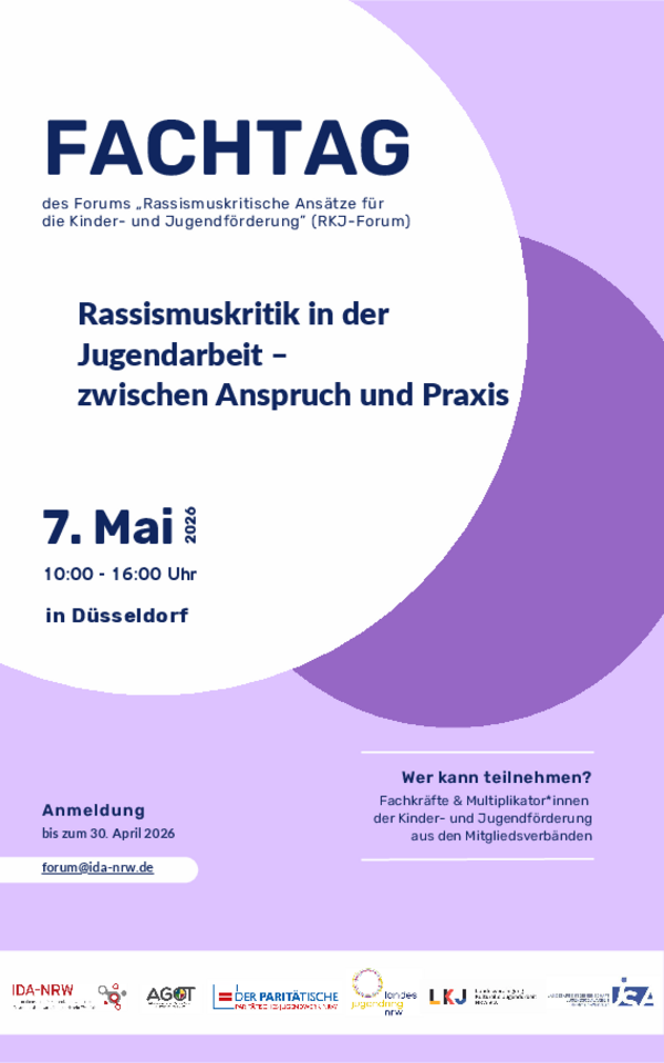 Flyer Rassismuskritik in der Jugendarbeit